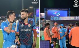 [Watch] Behind the scene moments after India's comprehensive 8-wicket win over Afghanistan in the 2023 World Cup