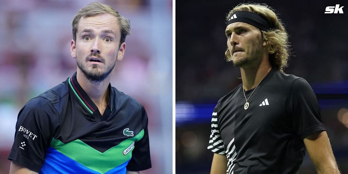 Daniil Medvedev (L) and Alexander Zverev (R) China Open 2023