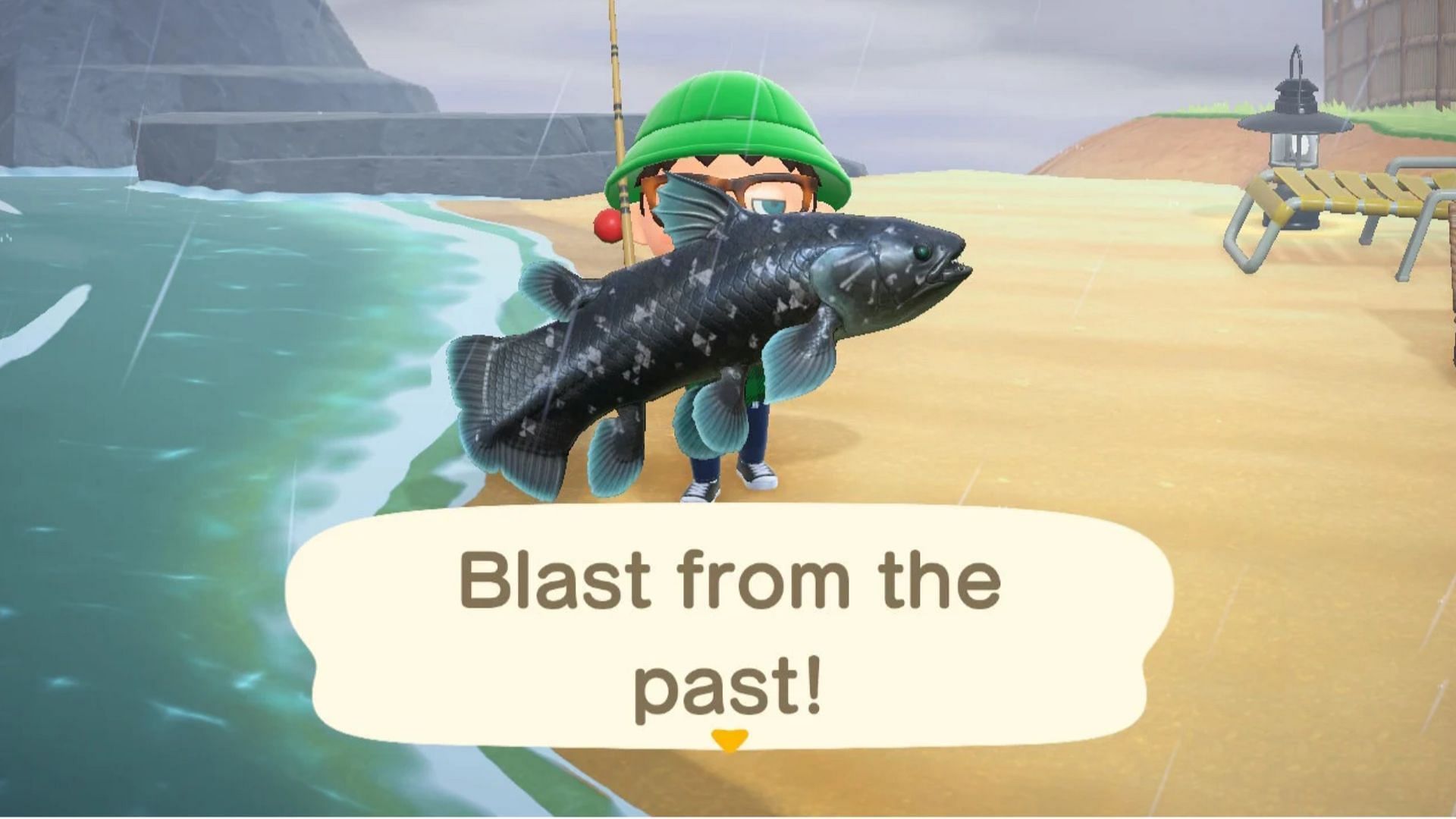 Fishing the coelacanth is a rare achievement (Image via Nintendo)