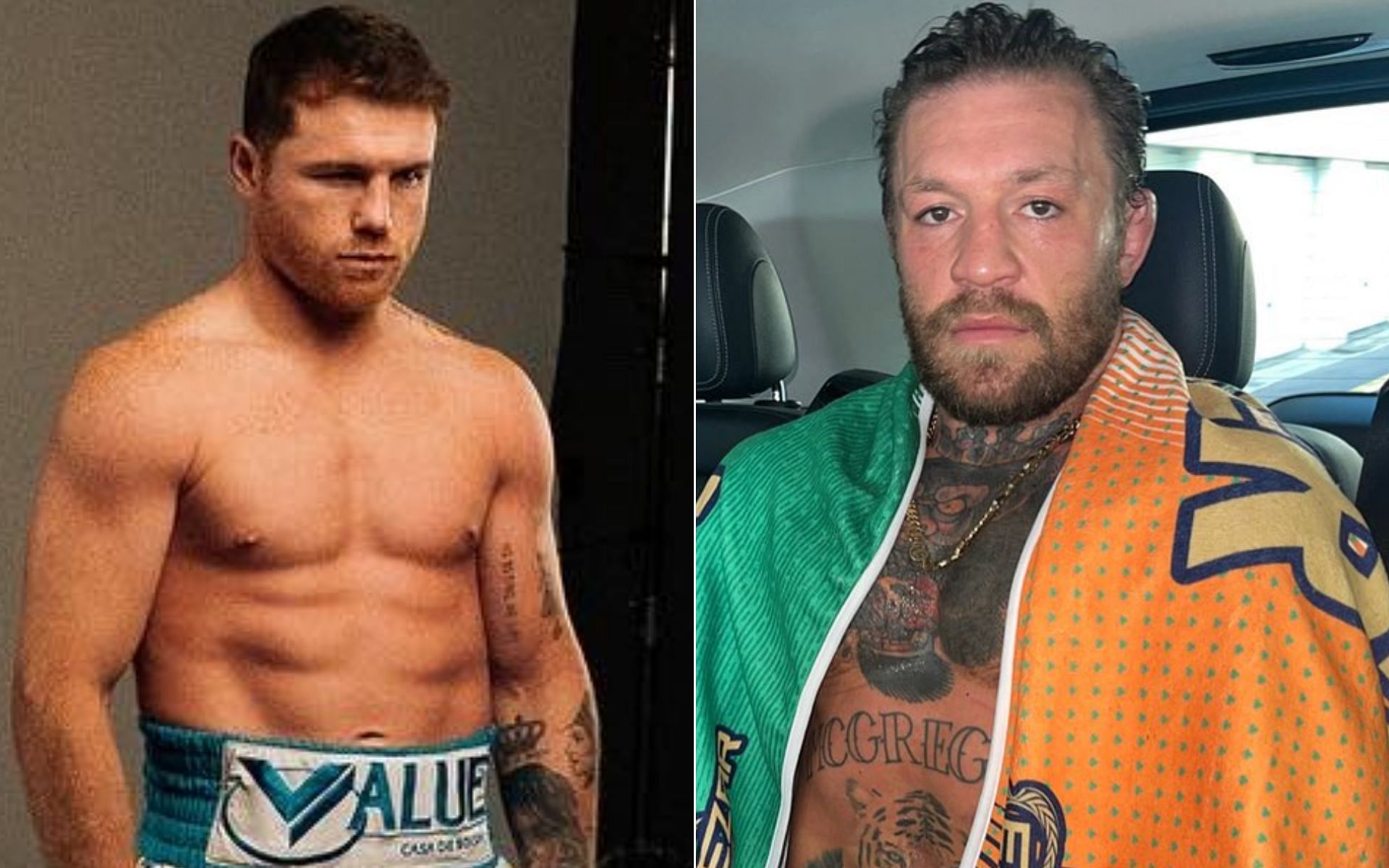 Canelo Alvarez [Left], and Conor McGregor [Right] [Photo credit: @Canelo and @TheNotoriousMMA - X]