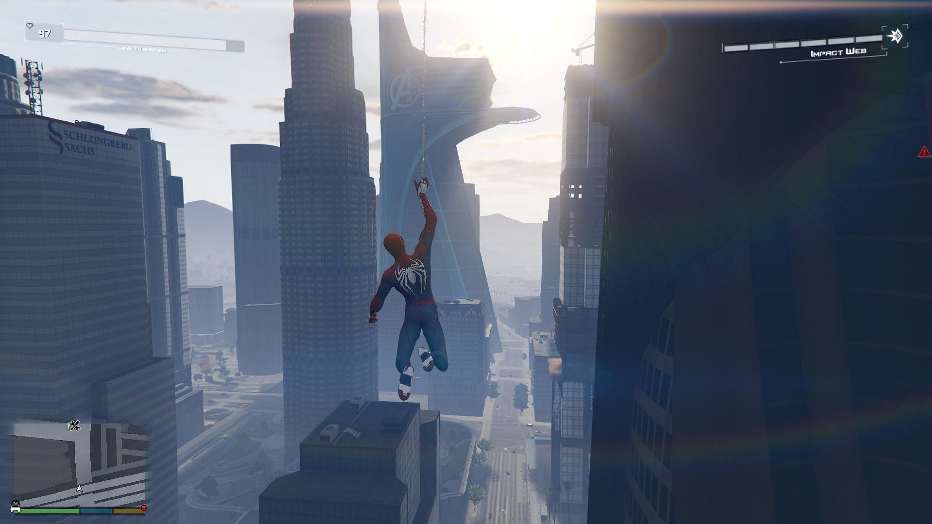 A screenshot from the New Santos Spider-Man mod (Image via MTN4456)