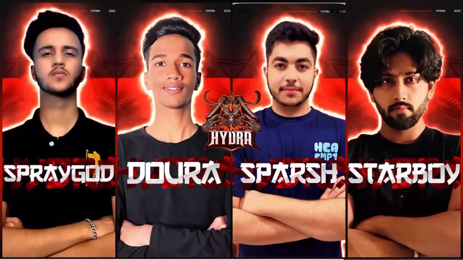 Hydra Esports revealed their new BGMI squad (Image via Hydra Esports)