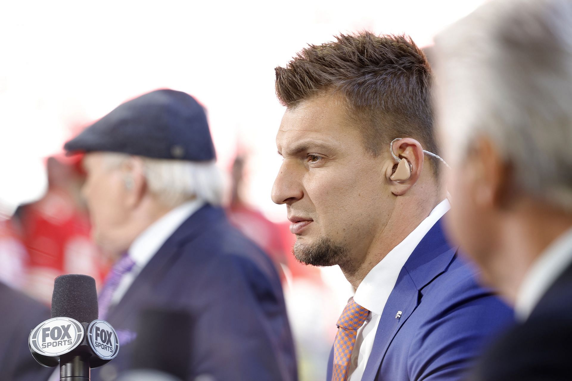 Rob Gronkowski with Fox Sports at Super Bowl LVII