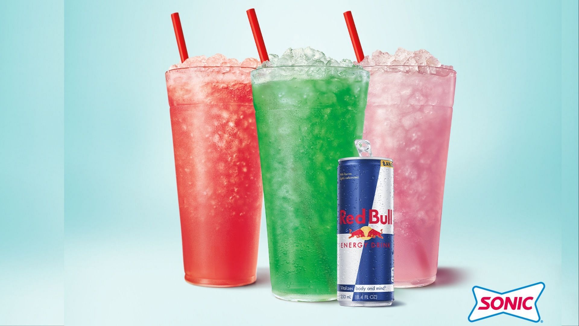 The new Rechargers with Red Bull drinks start at over $3.99 and can be enjoyed in three exclusive flavors (Image via SONIC)