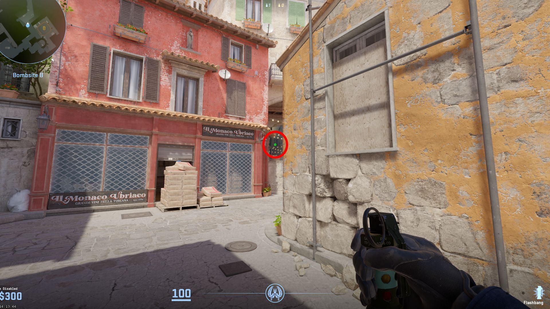 CT-Side flashbang over half-wall (Image via Counter-Strike 2)