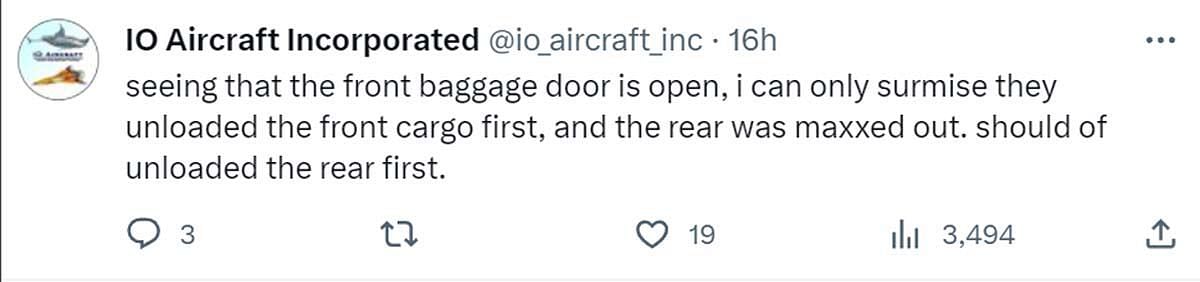 A comment reacting to the news (Image via Twitter/ @io_aircraft_inc)