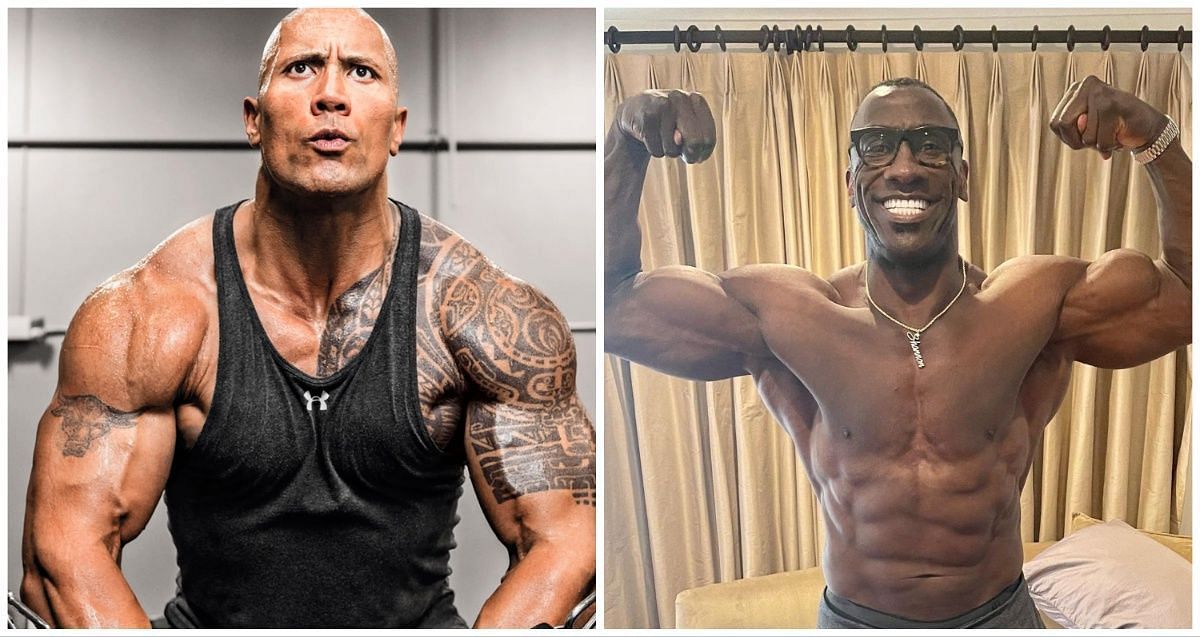 Shannon Sharpe challenges The Rock on a bench press challenge