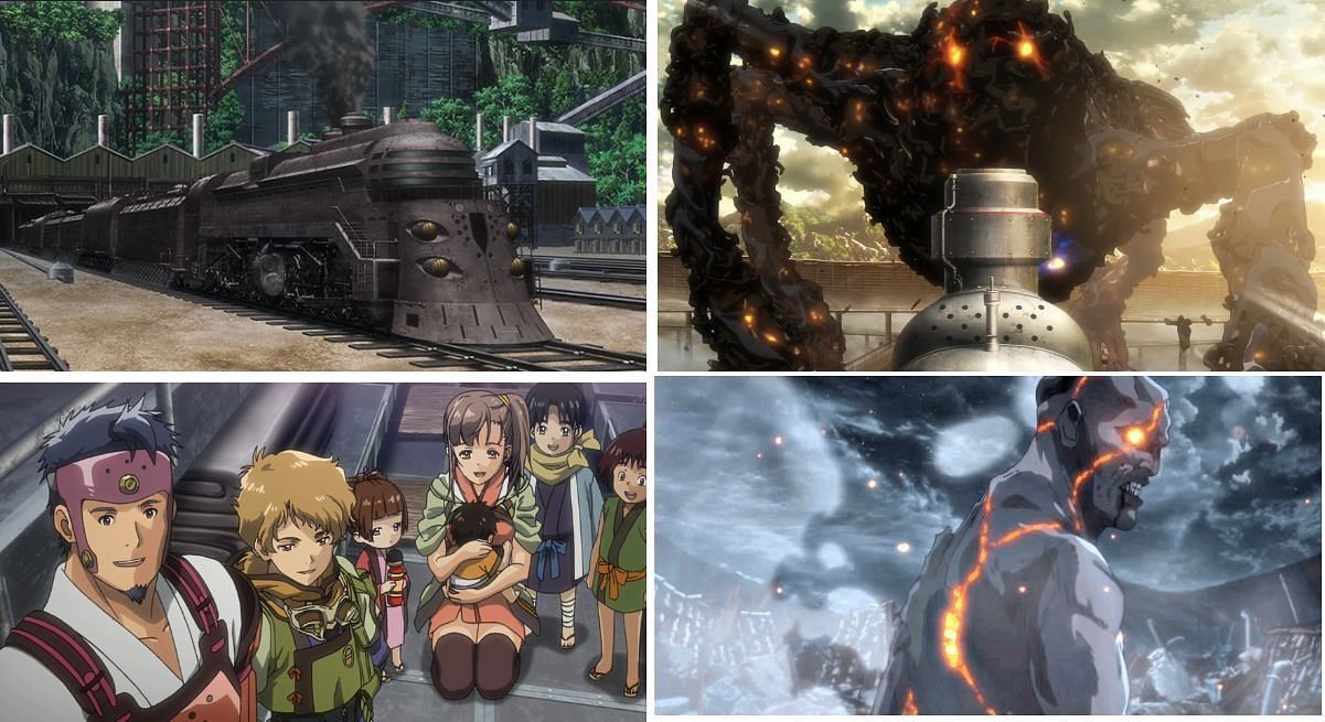 Kabaneri&#039;s zombie apocalypse - zombies vs. trains (Image via Sportskeeda)