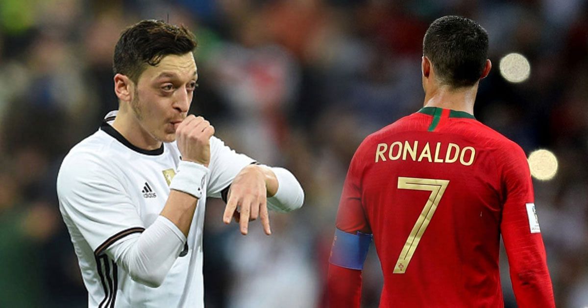 Mesut Ozil (left) and Cristiano Ronaldo