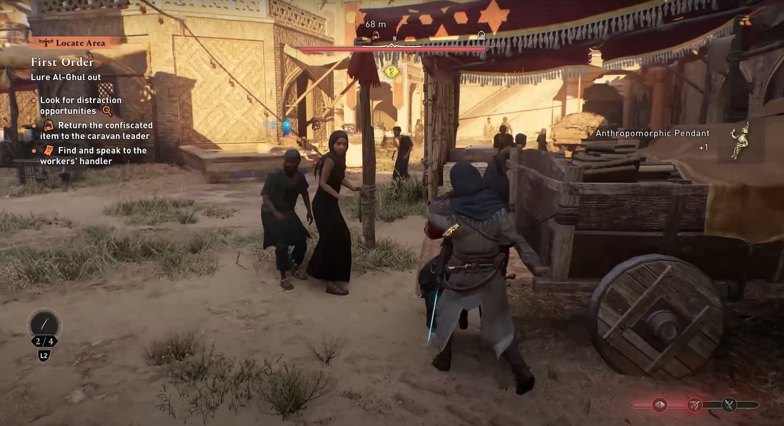 There are several options to lure Al-Ghul out in Assassin&#039;s Creed Mirage (Image via Ubisoft/theRadBrad)