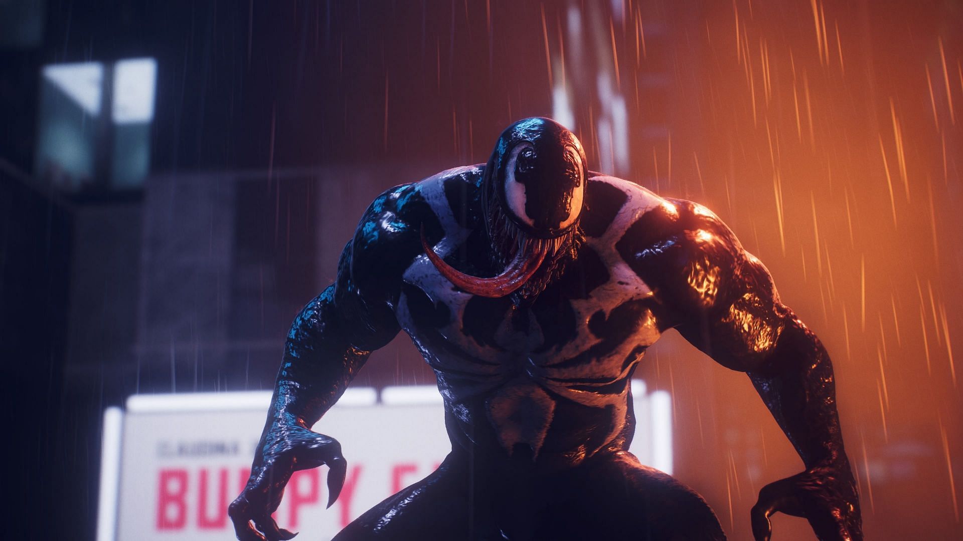 The scary Venom in Spider-Man 2 ((Image via Insomniac Games)