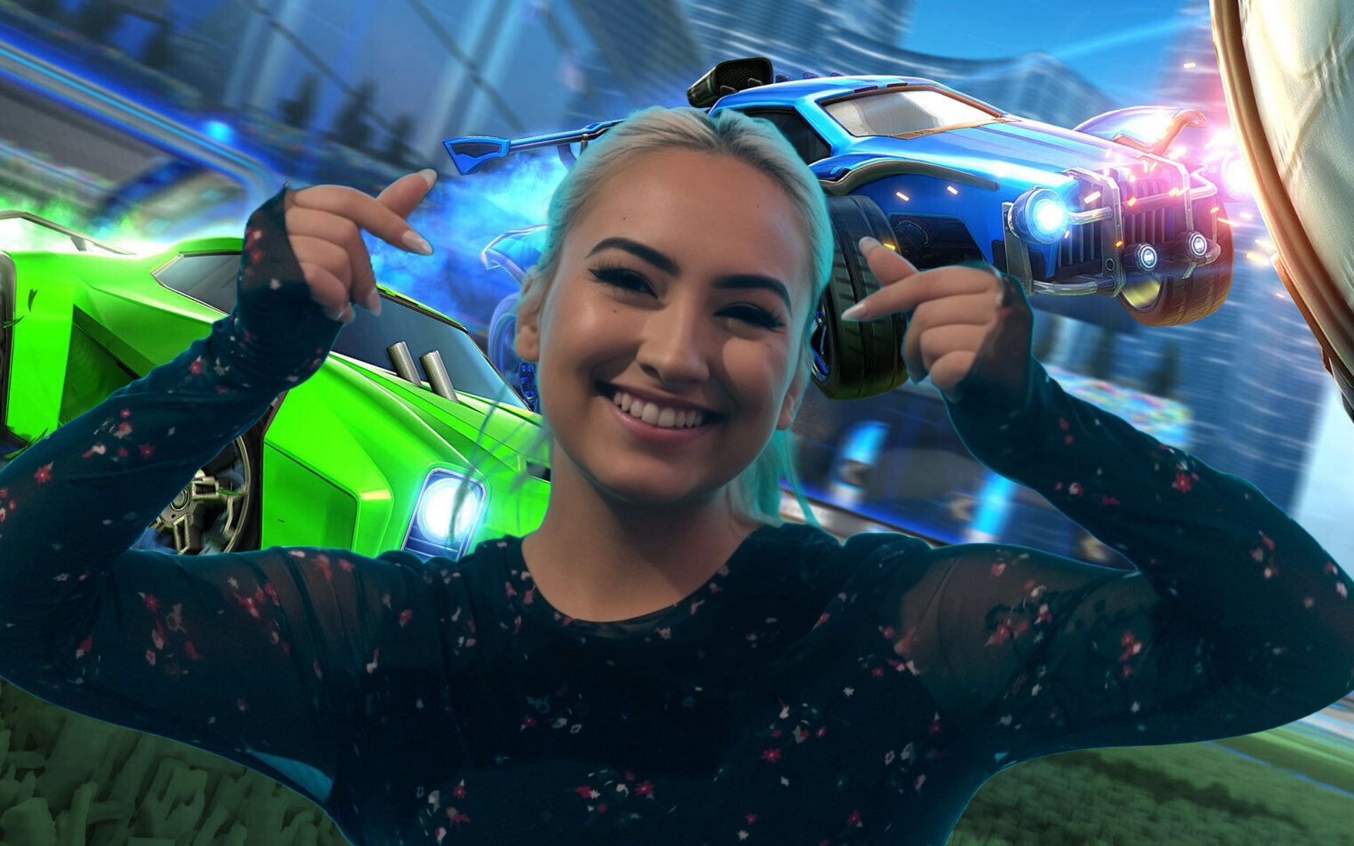 Rocket League streamer Herculyse was the talk of the town after EG fired her (Image via Rocket League, Herculyse/X, and Sportskeeda)