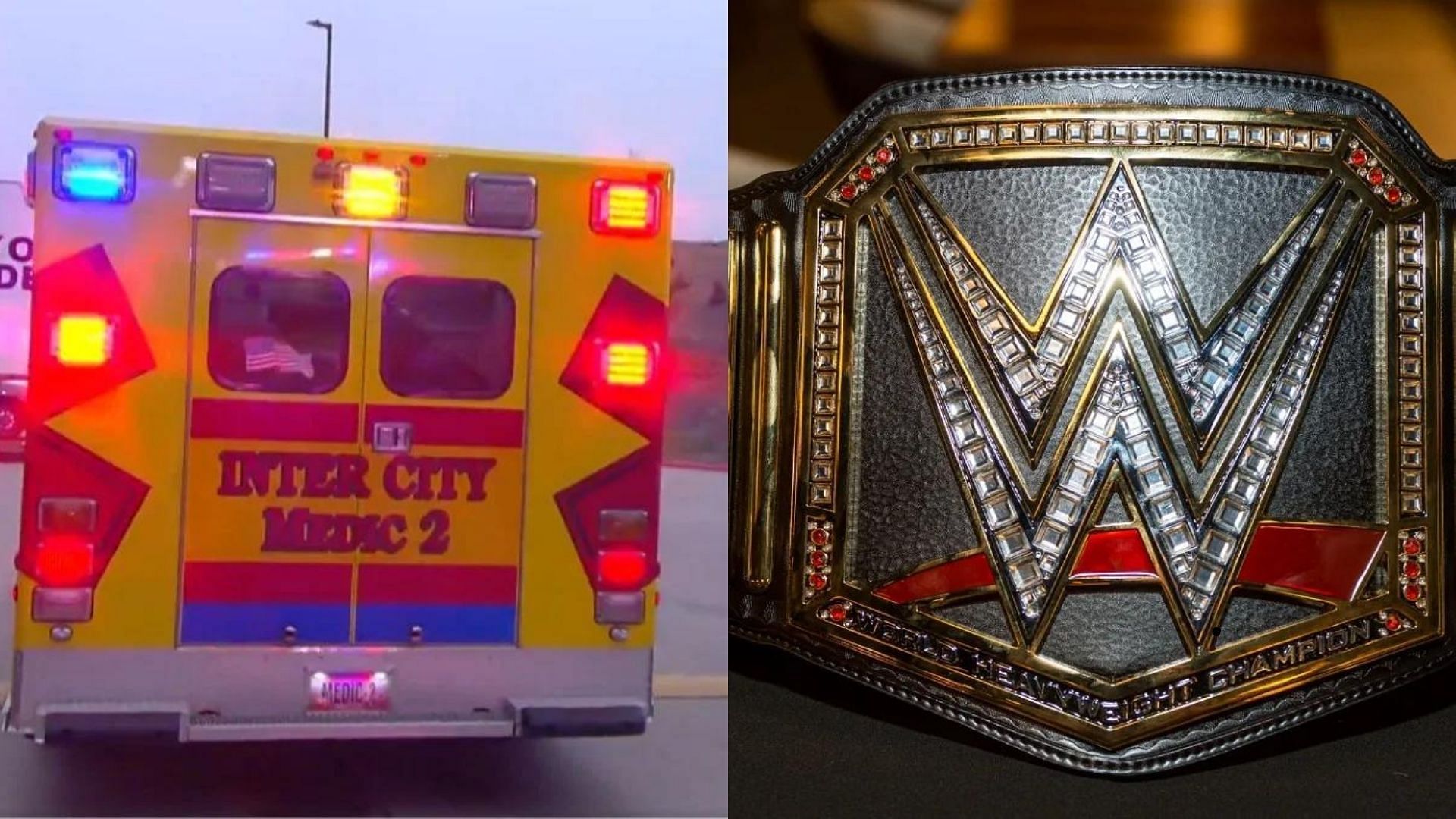 A former WWE Superstar was taken to local medical facility to check for internal injuries