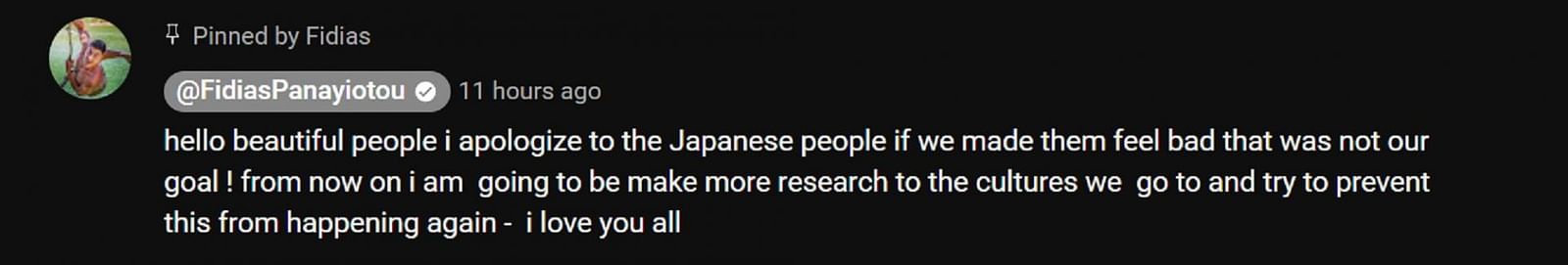 YouTuber Fidias under fire for traveling across Japan 