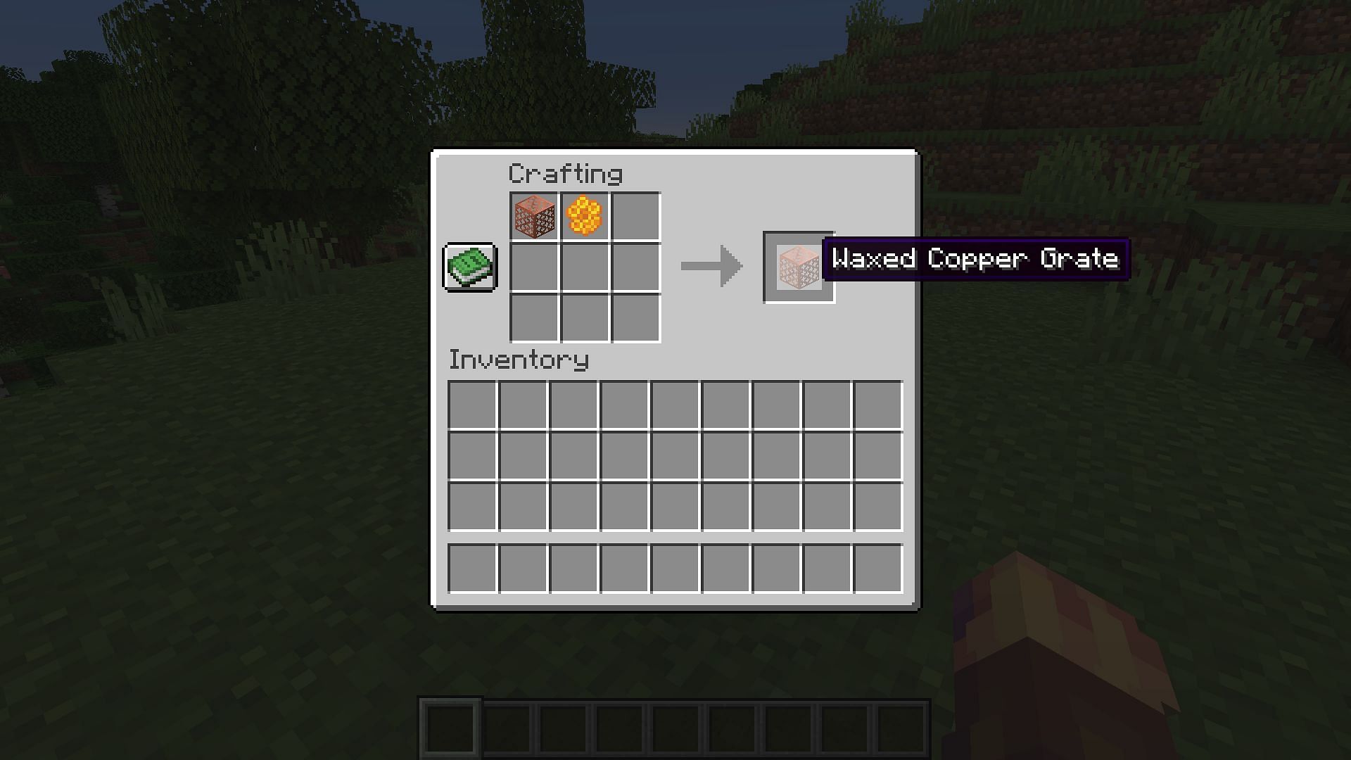Waxing a copper grate keeps it in its current state of oxidation (Image via Mojang)