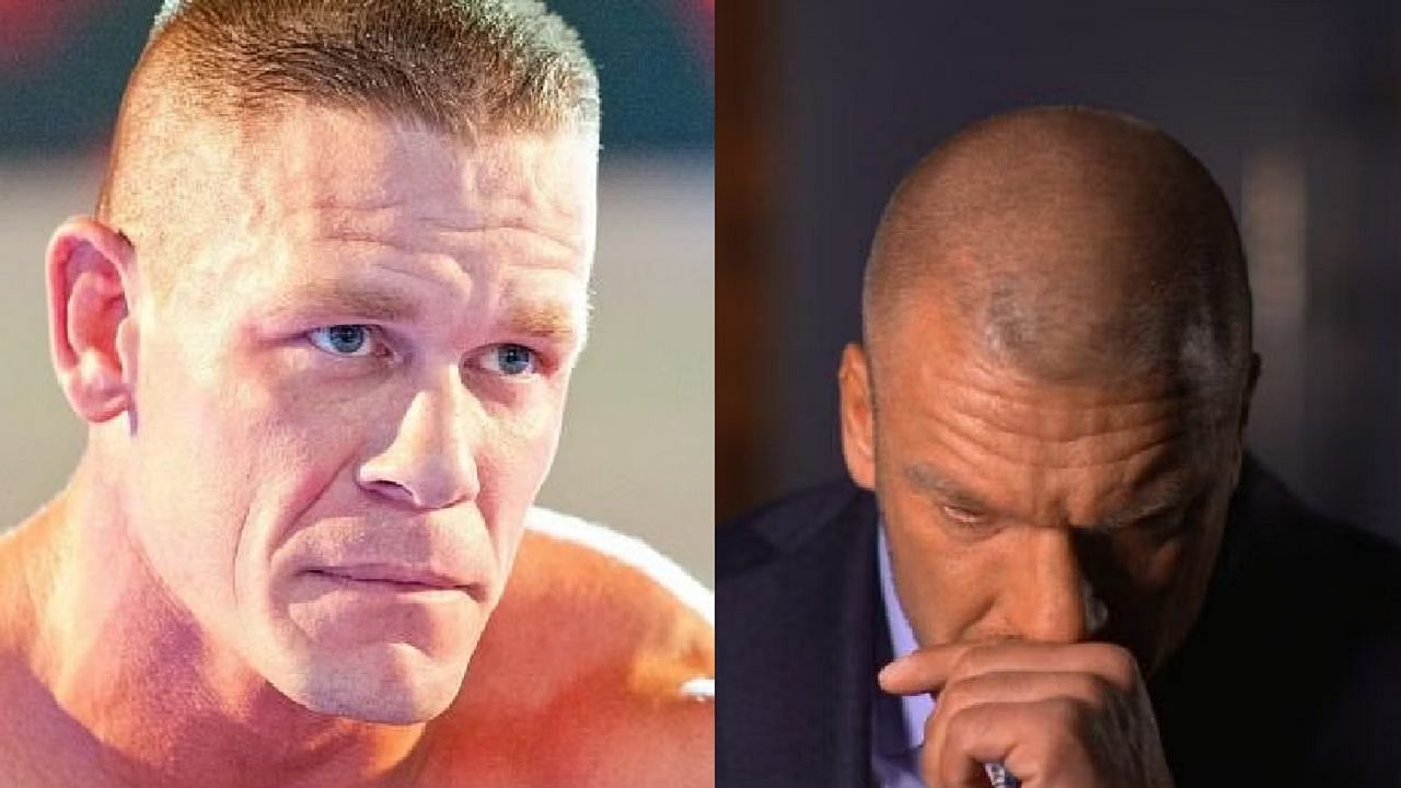 John Cena (left); Triple H (right)