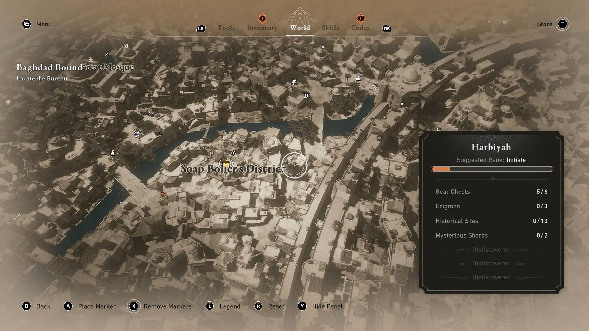 Soap Boiler&#039;s District gear chest location in Assassin&#039;s Creed Mirage (Image via Ubisoft)