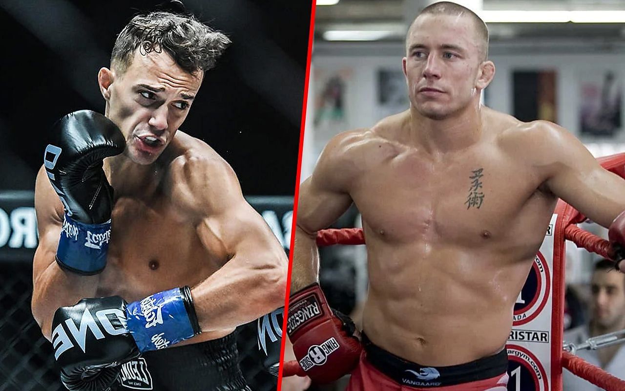 Jonathan Di Bella (left) and Georges St-Pierre (right).