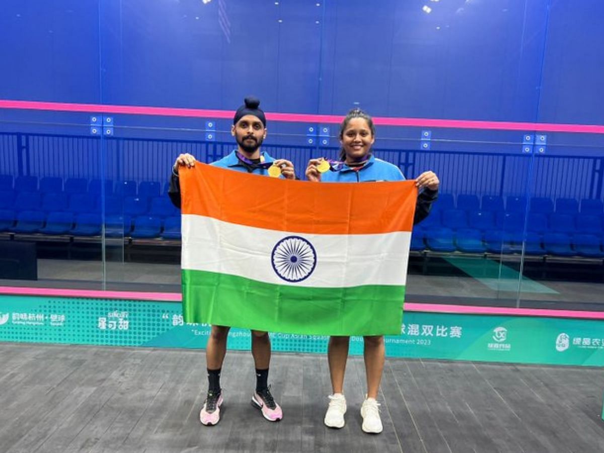 Dipika Palikal and Harinder Singh Sandhu Asian Games gold medal.