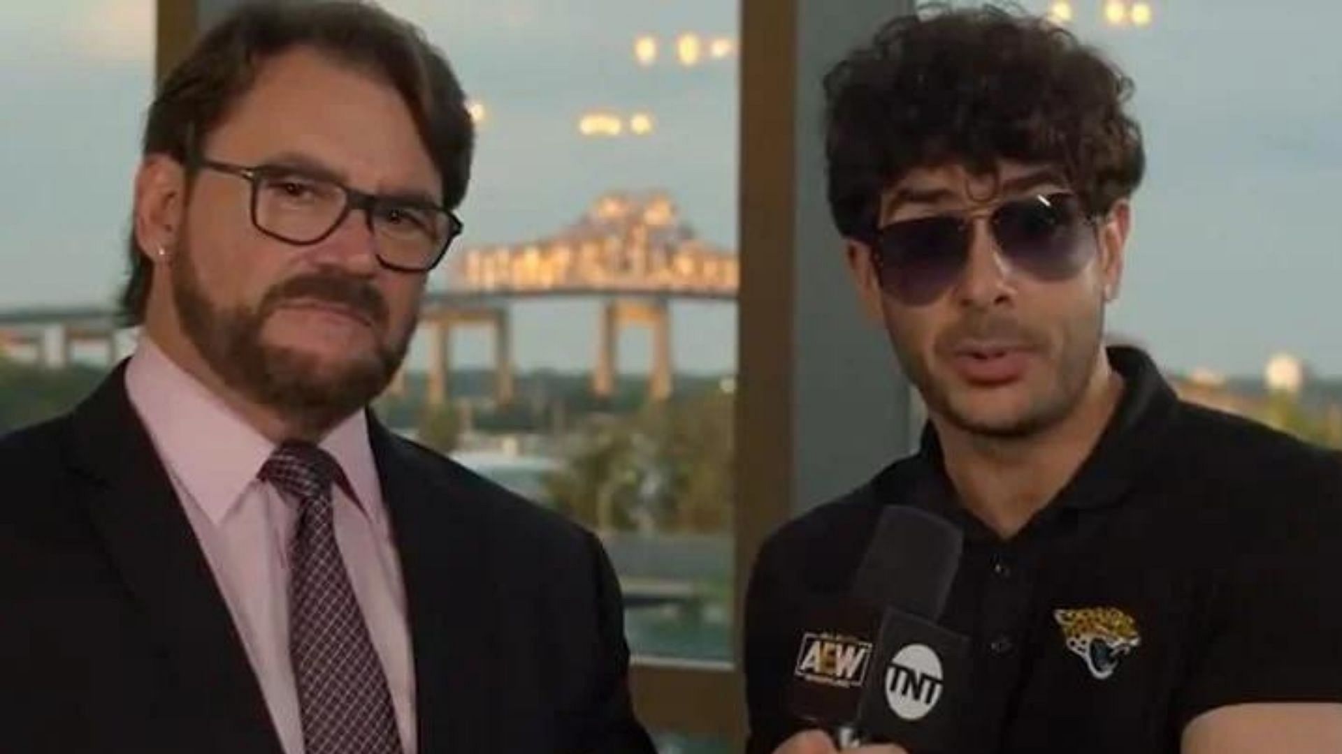 Tony Schiavone(left); Tony Khan(right)