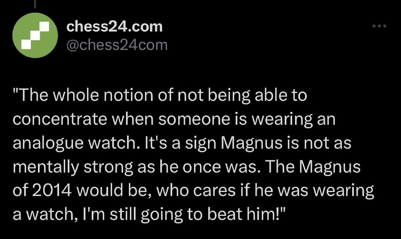 GMHikaru is critical of Magnus&#039; complaints (Image via X)