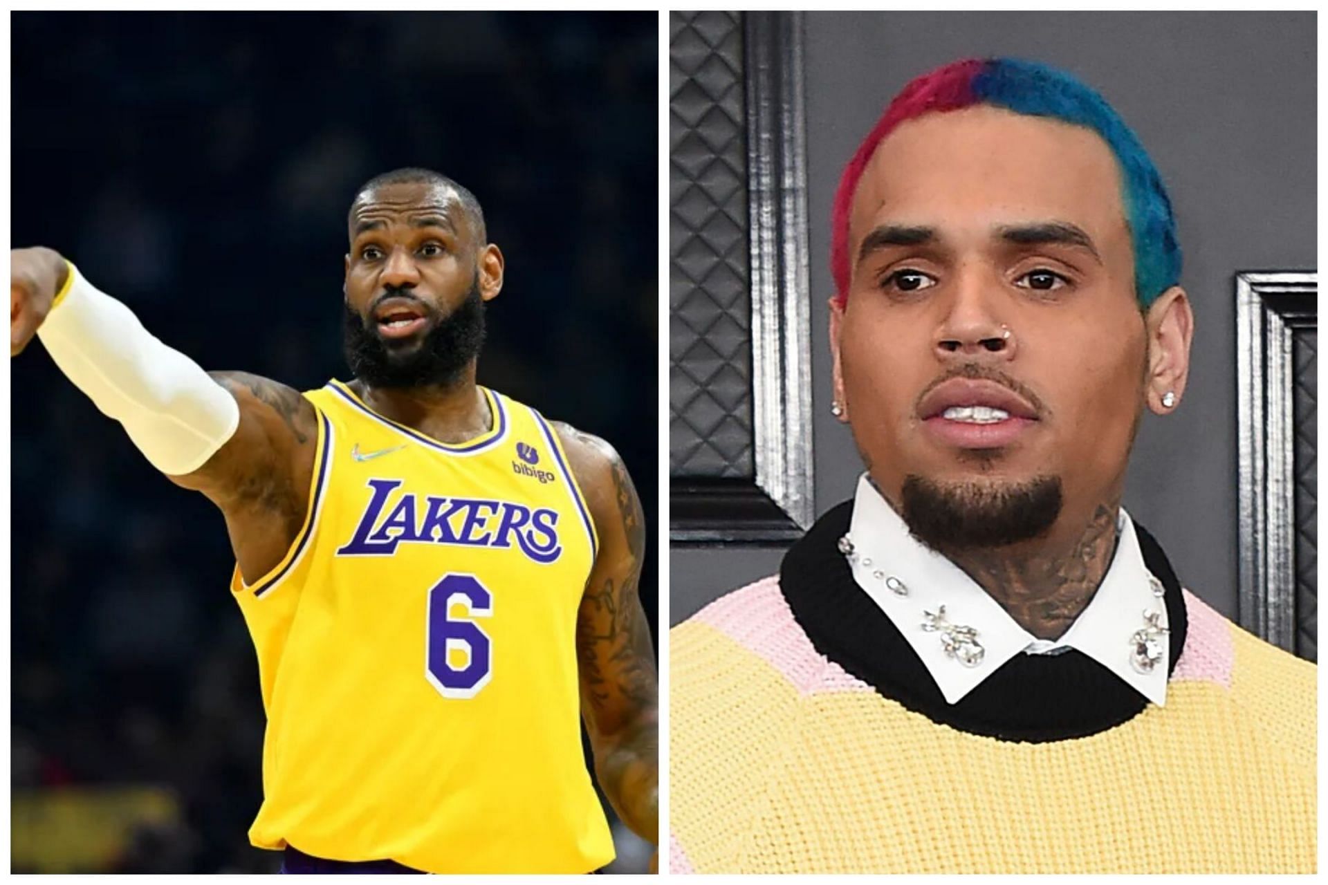 NBA superstar LeBron James and famous rapper Chris Brown