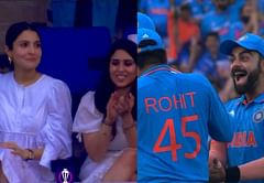 [In Pictures] Anushka Sharma and Ritika Sajdeh celebrate after India bundle out Pakistan for 191 in 2023 World Cup match