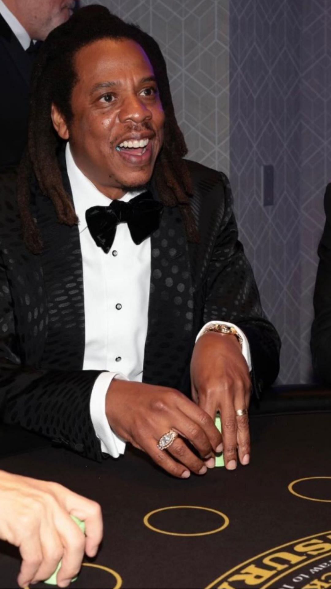 Rapper and mogul Jay Z at the charity gala in Atlantic City