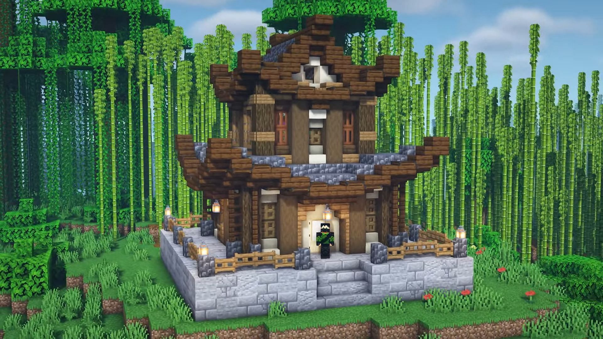 Japanese-themed house build (Image via ItsMarloe)