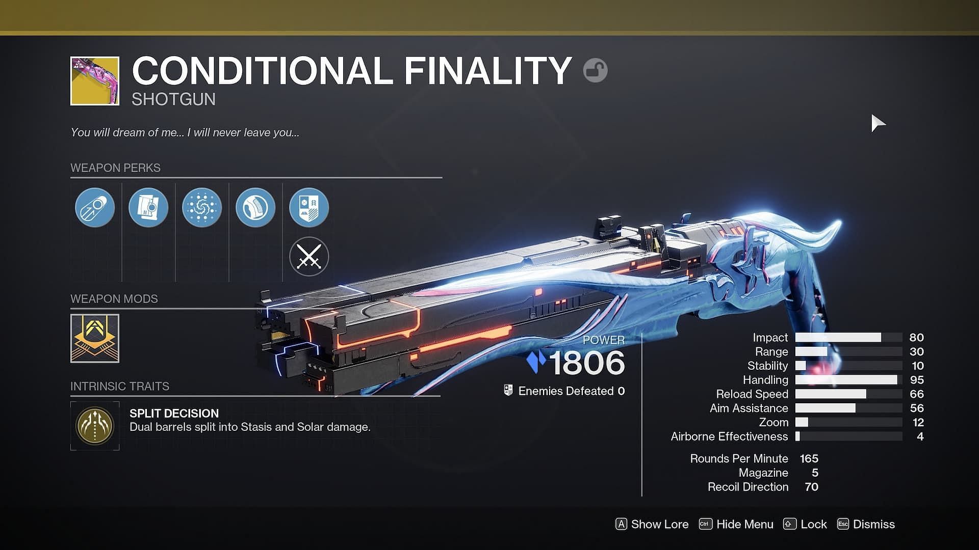 Conditional Finality in Destiny 2 (Image via Bungie)