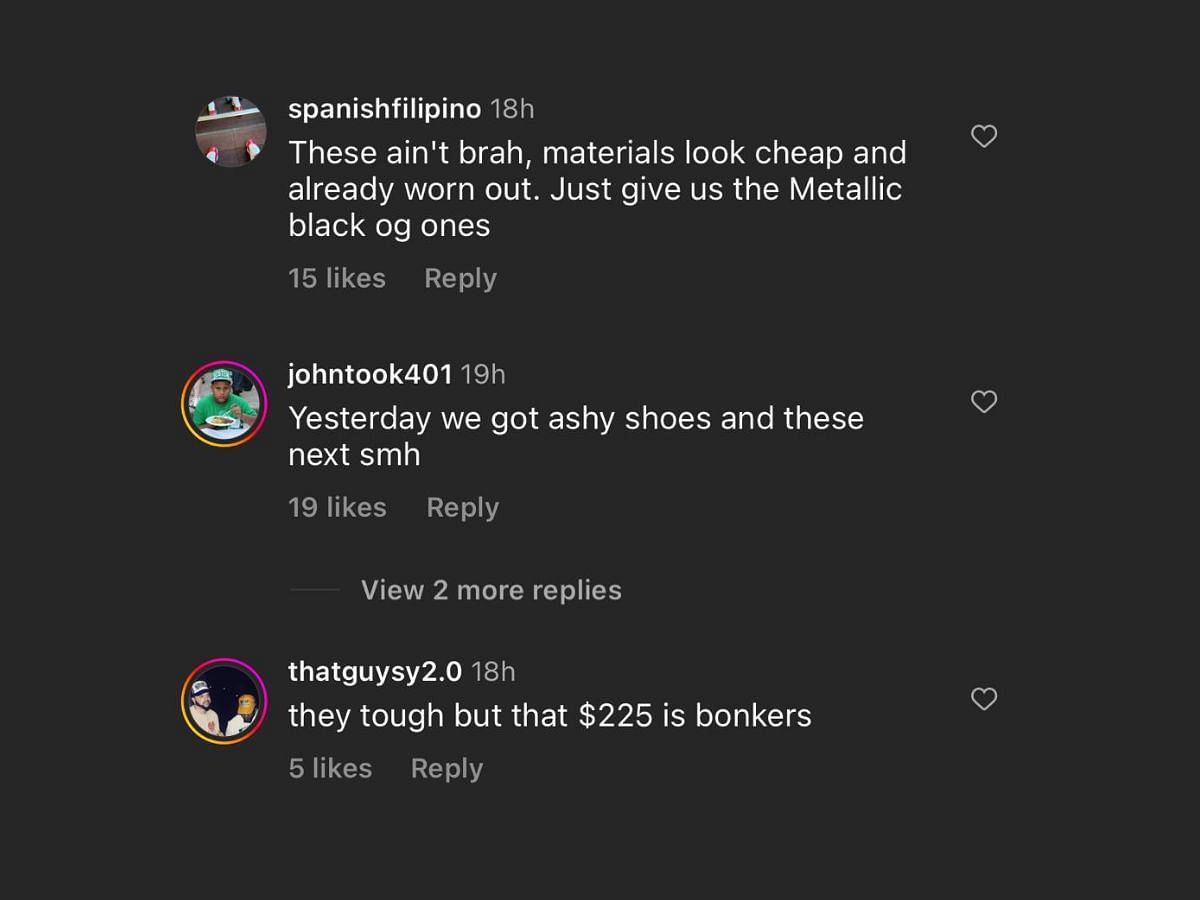 More reactions to the Jordan Air &quot;Midnight Navy&quot; sneakers (Image via Instagram/@Zsneakerheadz)