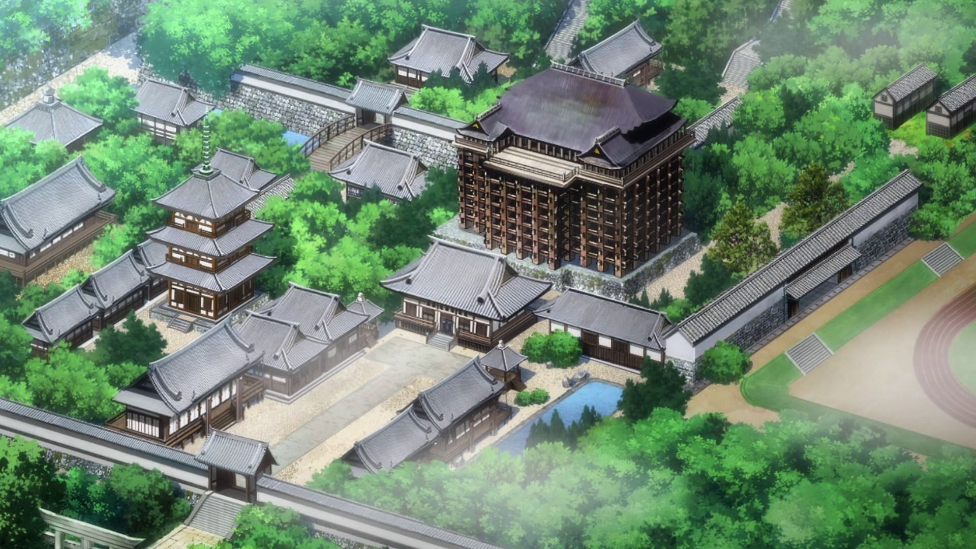 Tokyo Metropolitan Curse Technical College as seen in the Jujutsu Kaisen anime (Image via MAPPA)