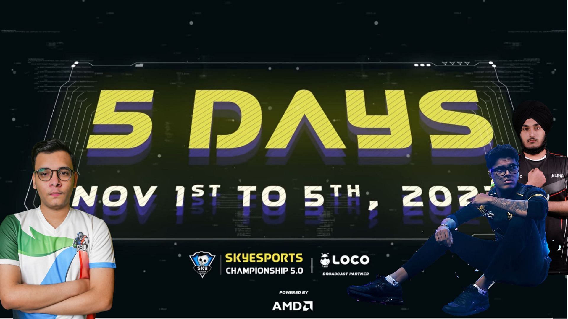 Skyesports Championship 5.0 will kick off on November 1 (Image via Sportskeeda)