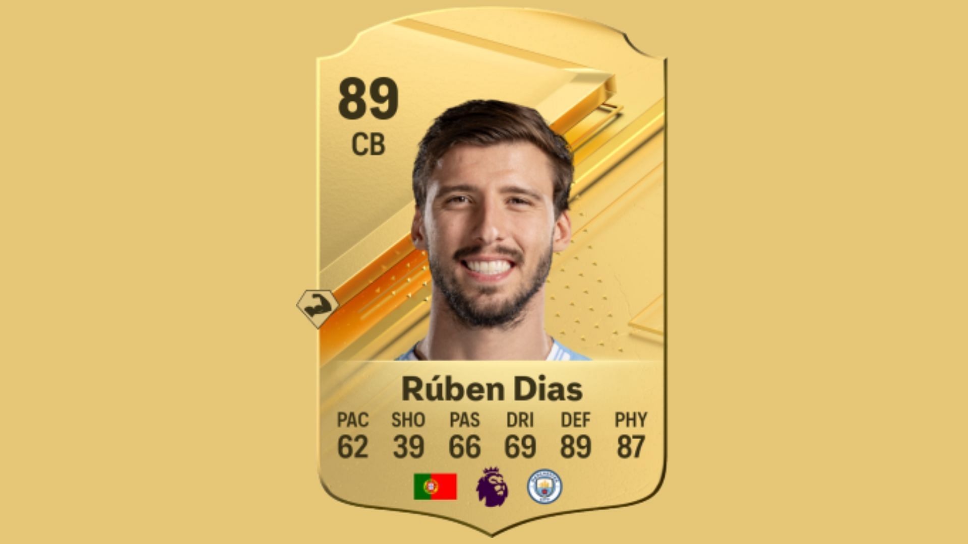 Ruben Dias' Ultimate Team card (image via EA Sports)