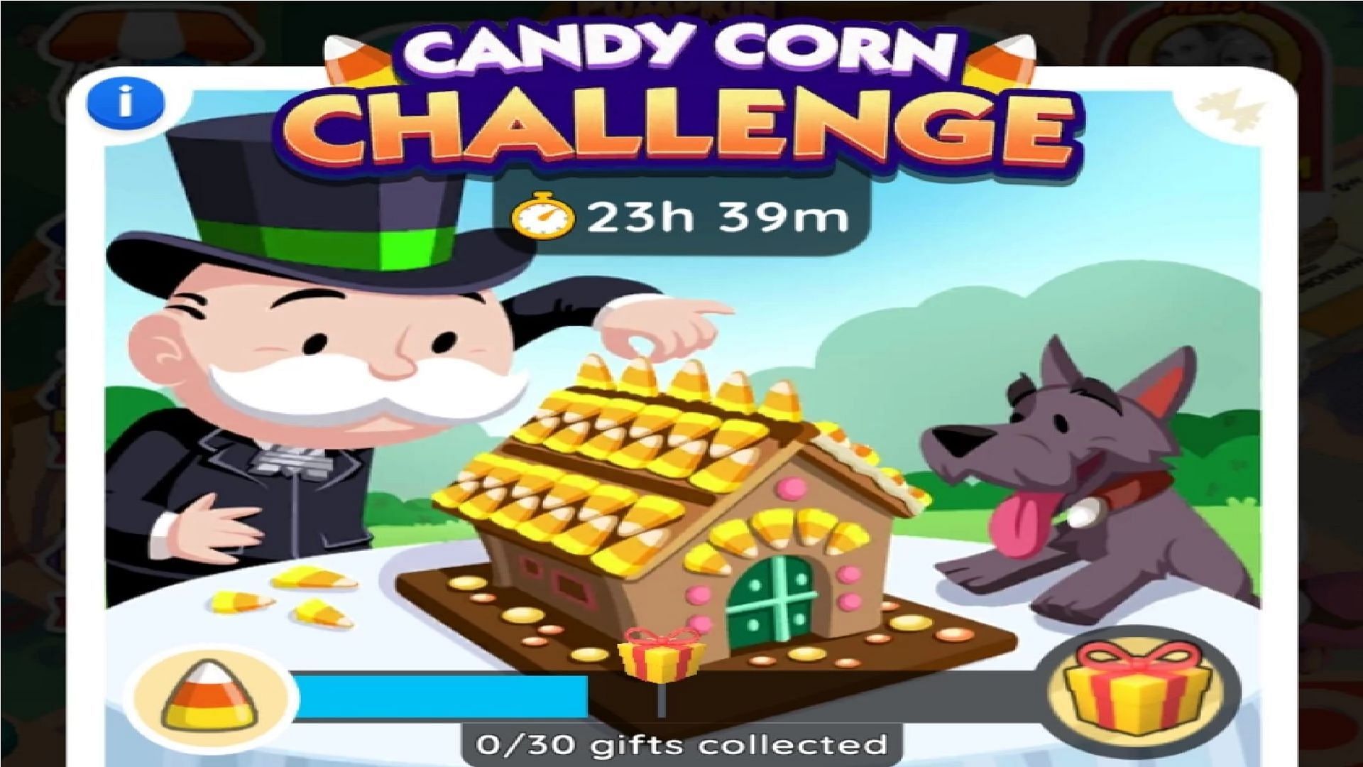 Candy Corn Challenge in Monopoly Go