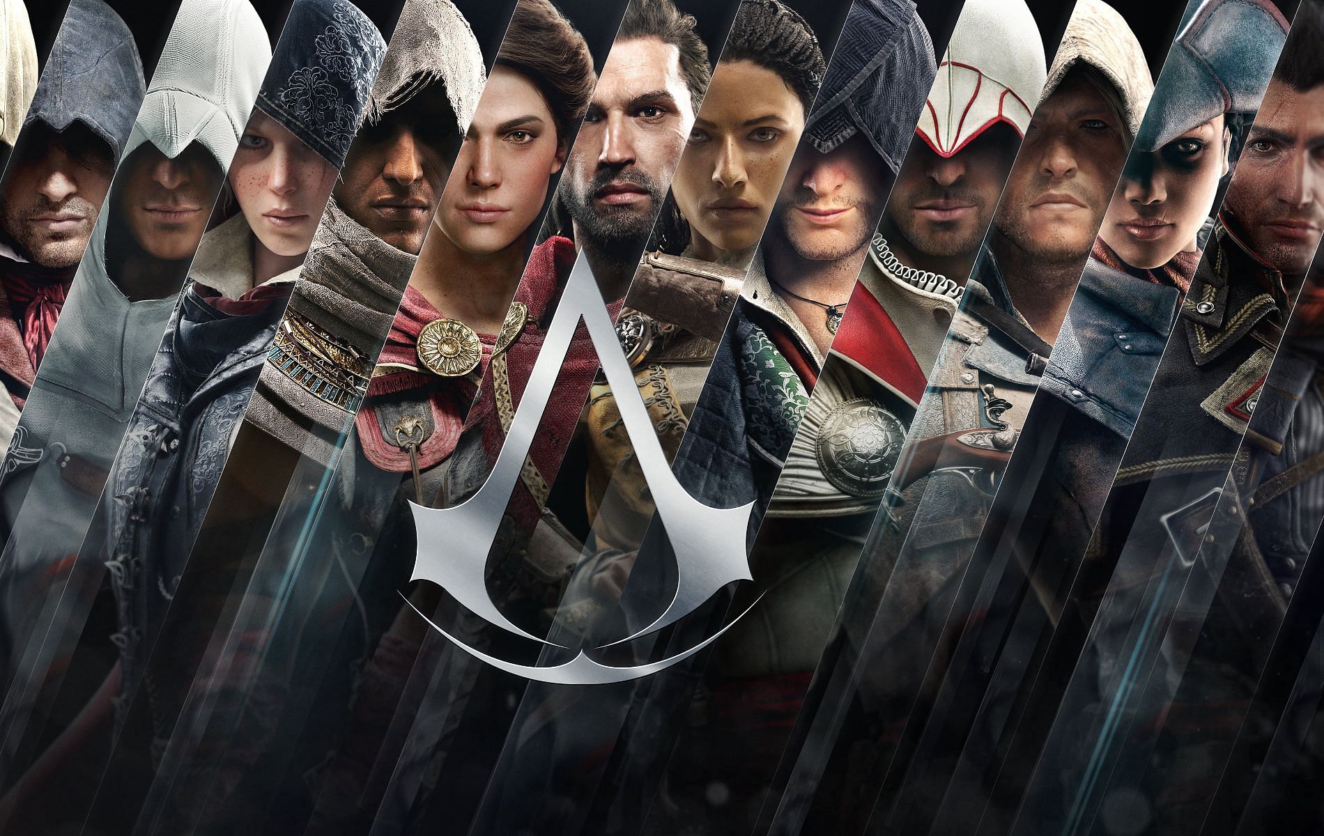 the image depicts all the protagonists of Assassin
