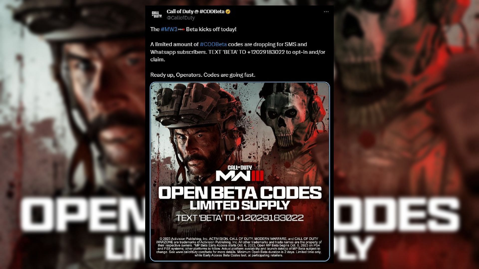 Modern Warfare 3 Beta Code Giveaway - All Platforms, Any Region