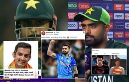 "Thank you, Gautam Gambhir"- Fans react after Babar Azam's failure in PAK vs AUS 2023 World Cup clash