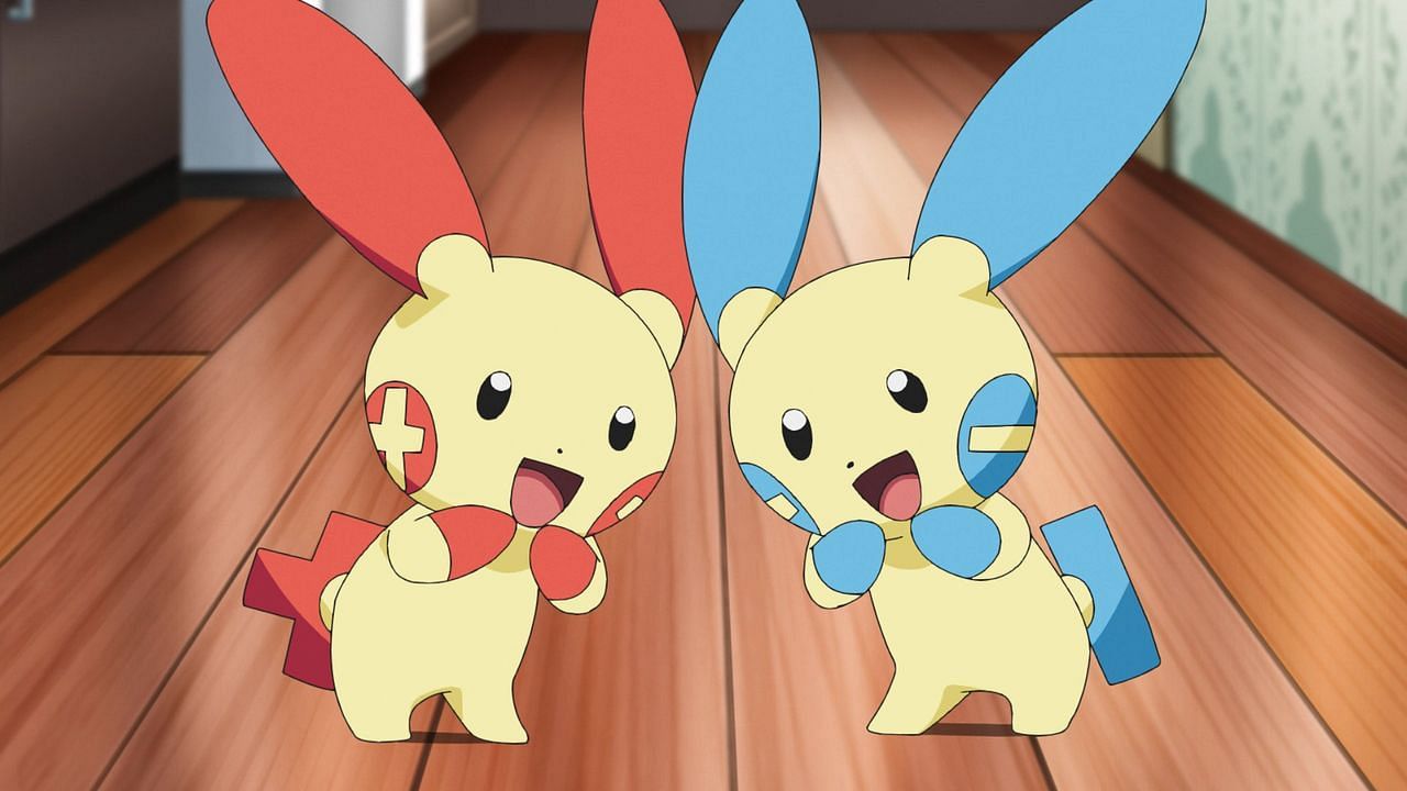 Plusle and Minun as seen in the anime (Image via The Pokemon Company)