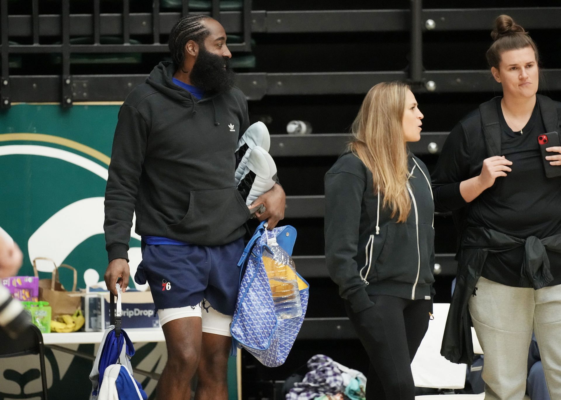 James Harden (left) of the Philadelphia 76ers