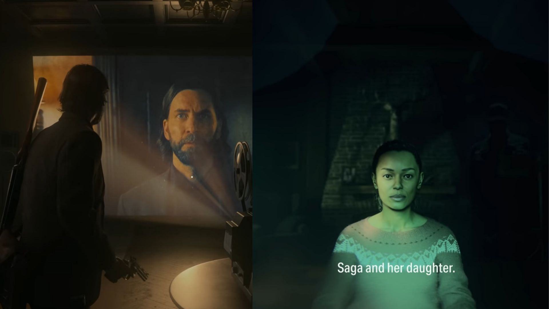 The two protagonists of Alan Wake 2, Alan and Saga (Image via Remedy/ Skill Up)