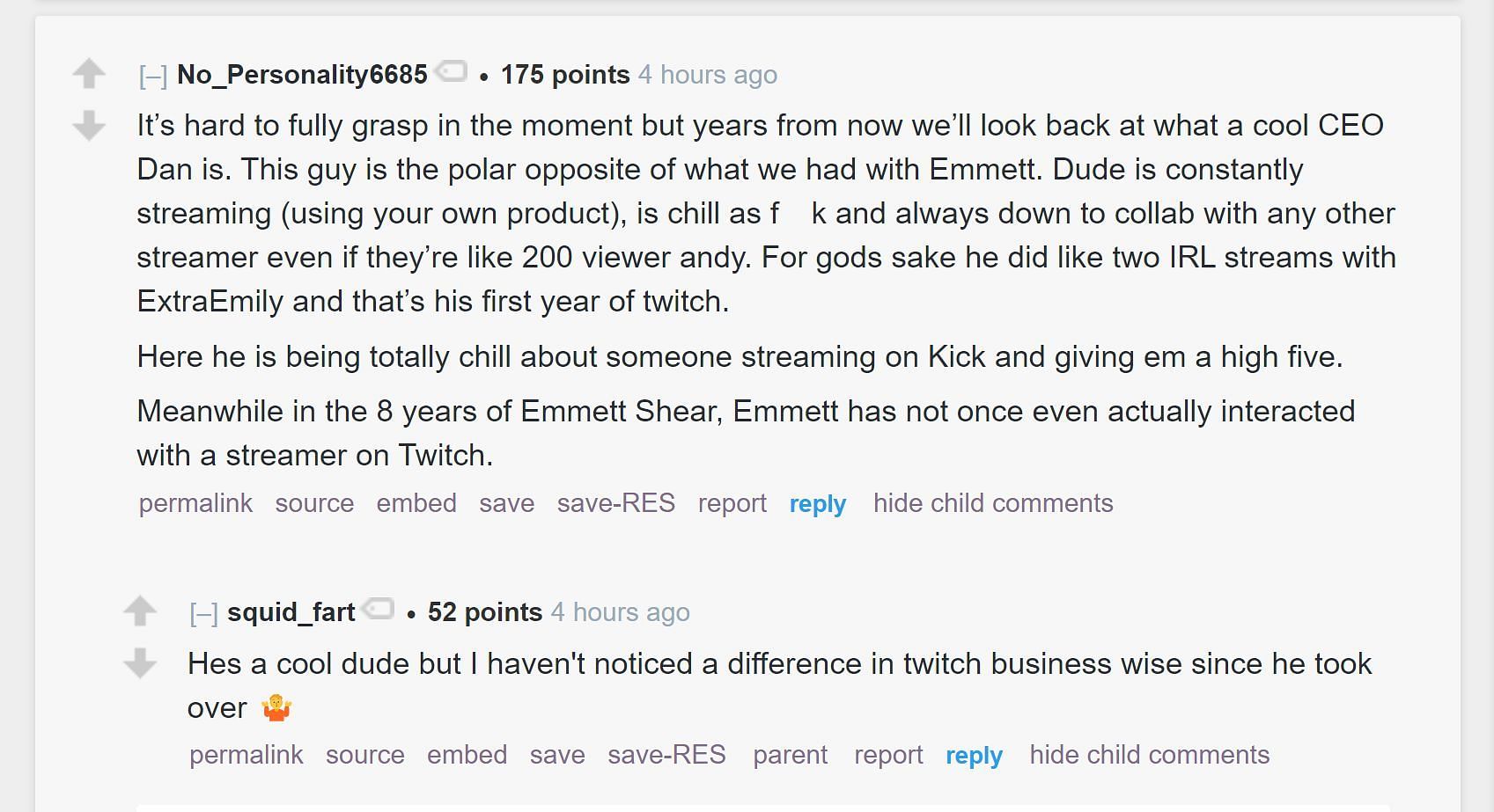 A Redditor&#039;s comment on the Kick streamer&#039;s clip (Image via r/LivestreamFail)