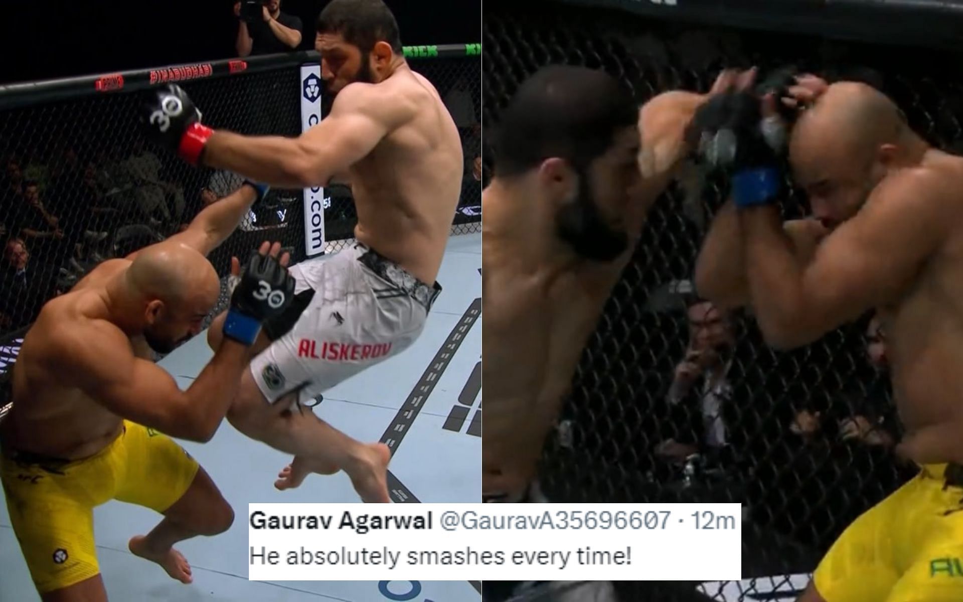 Ikram Aliskerov smashed through Warlley Alves at UFC 294