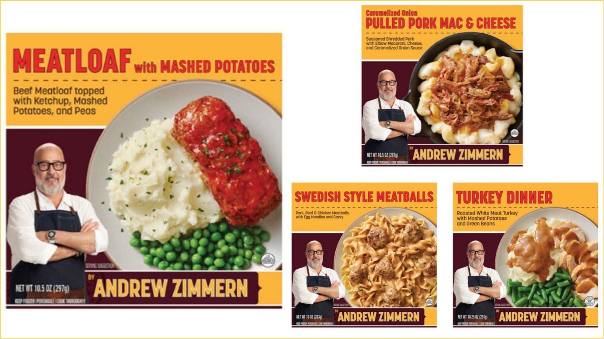 Andrew Zimmern&#039;s four new frozen entr&eacute;es can be found at Walmart stores nationwide (Image via Businesswire)