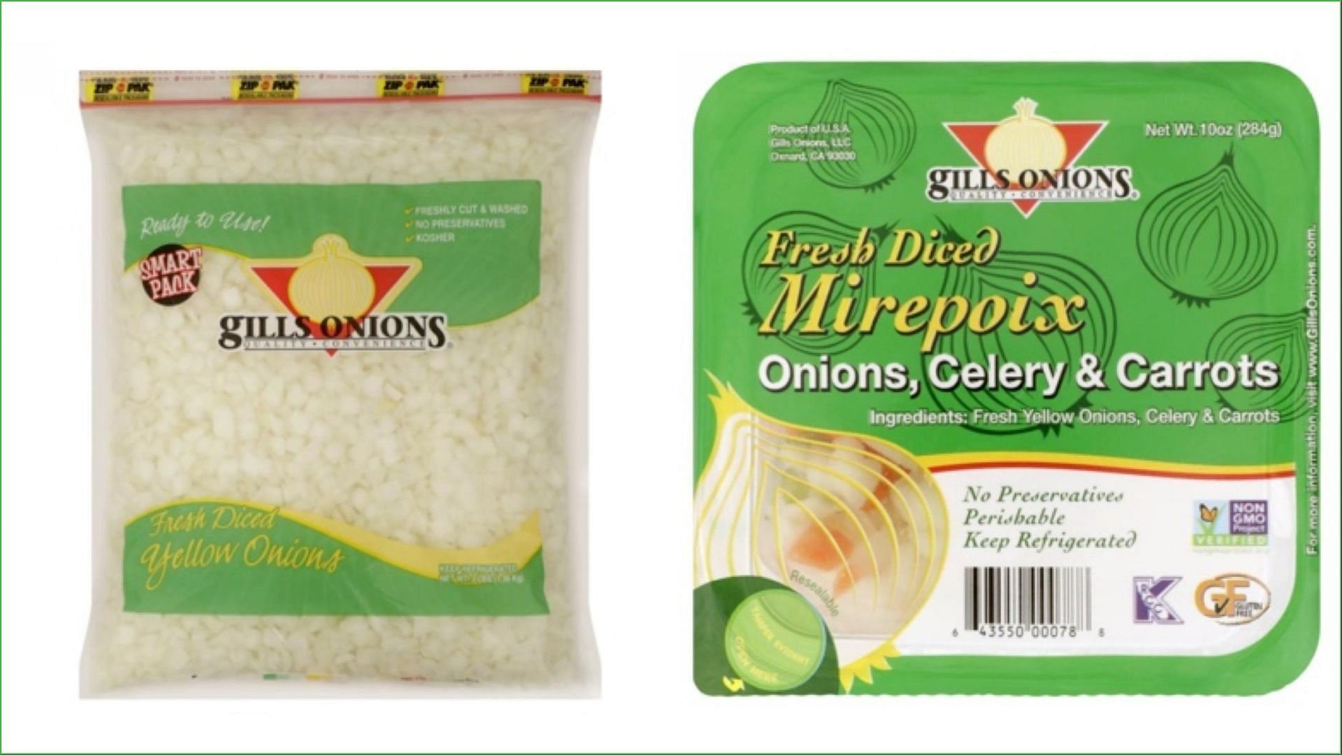 The recalled diced onions by Gills Onions should be disposed of safely (Image via FDA)
