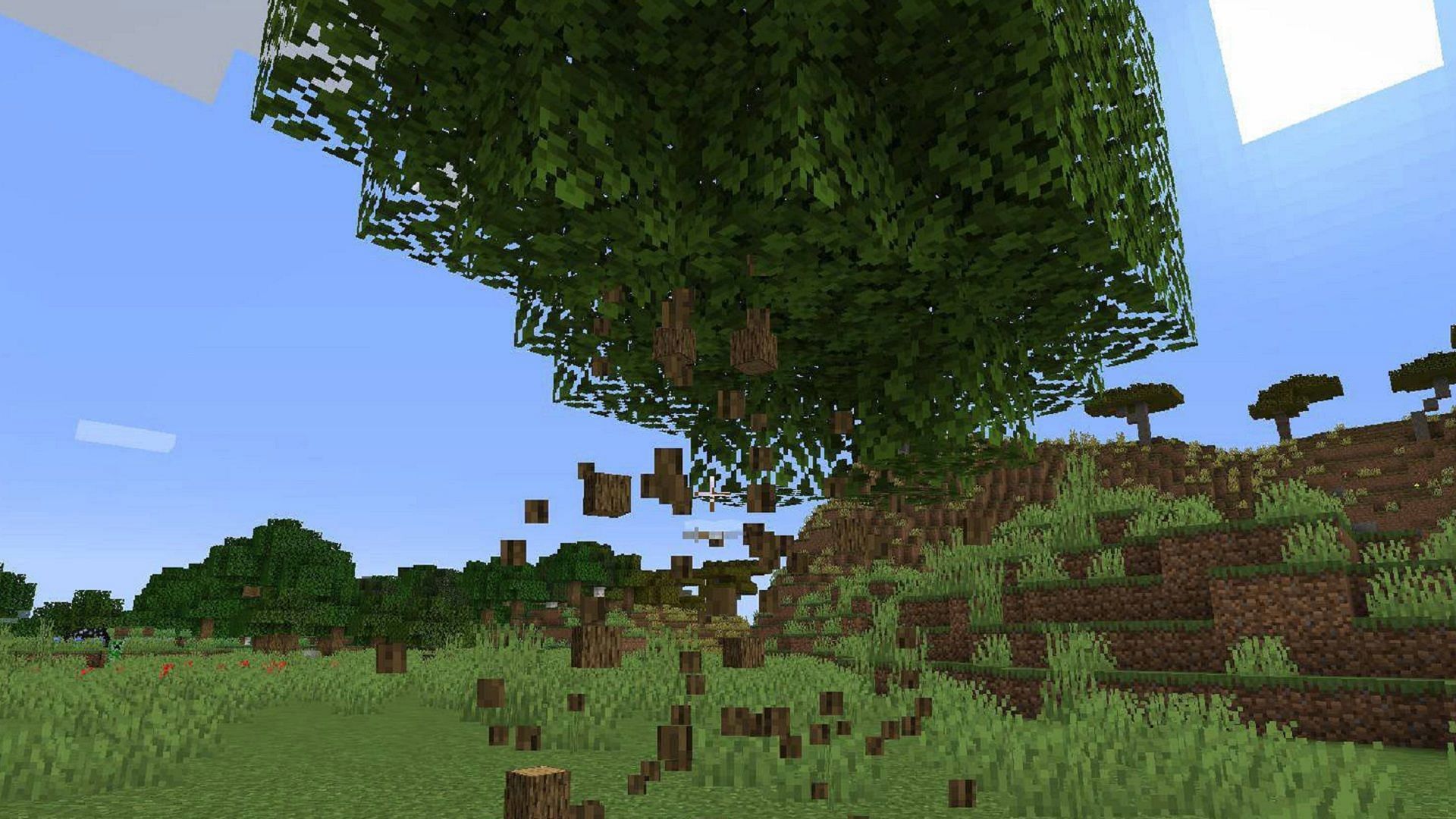 Collecting wood is made much easier with FallingTree (Image via 9Minecraft)