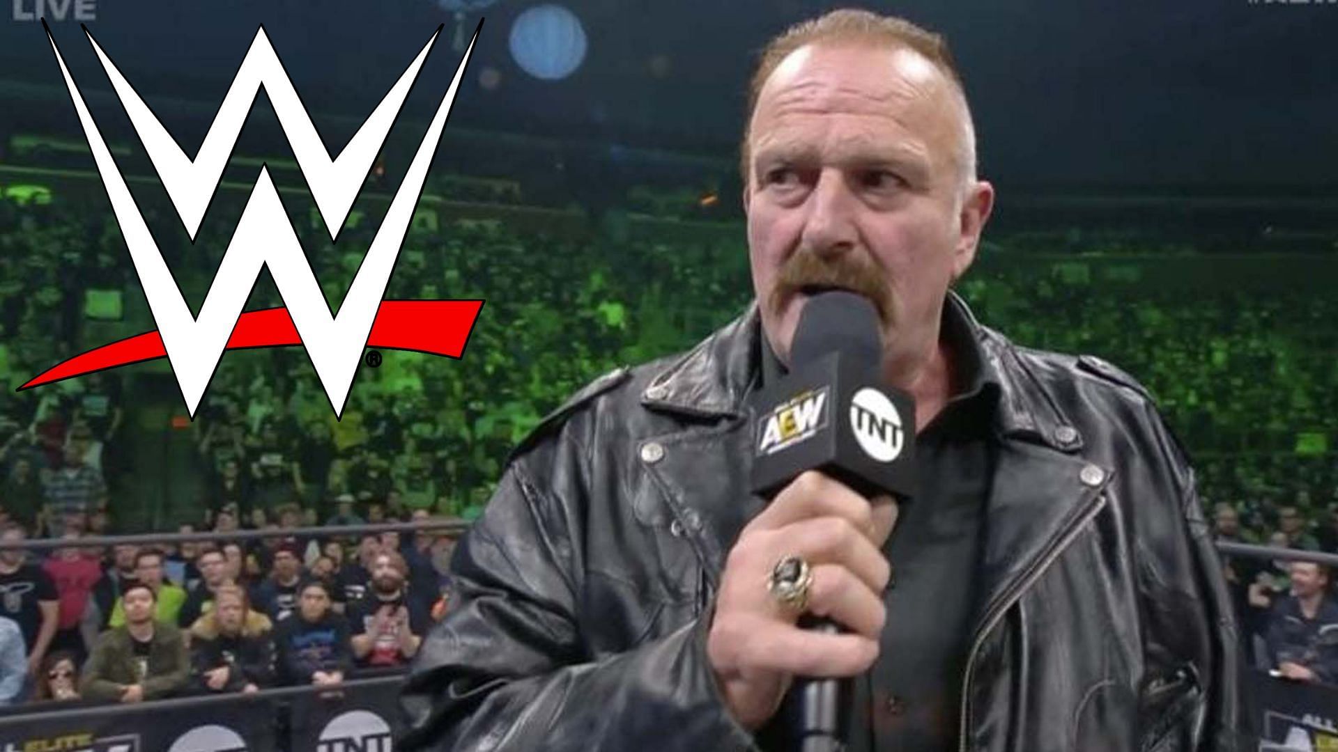 Jake &quot;The Snake&quot; Roberts cutting a promo during an AEW Segment.