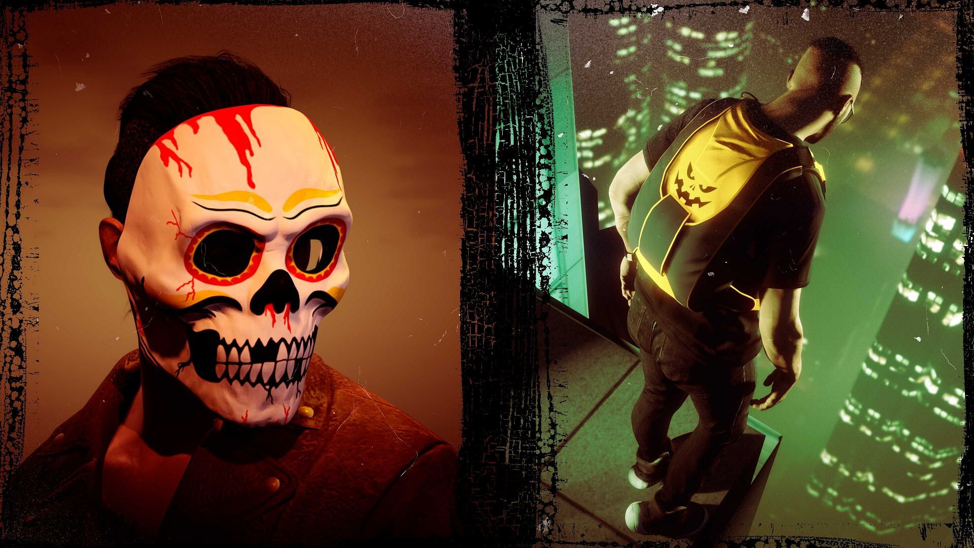 The White Vintage Skull Mask and Halloween Parachute Bag (Image via Rockstar Games)