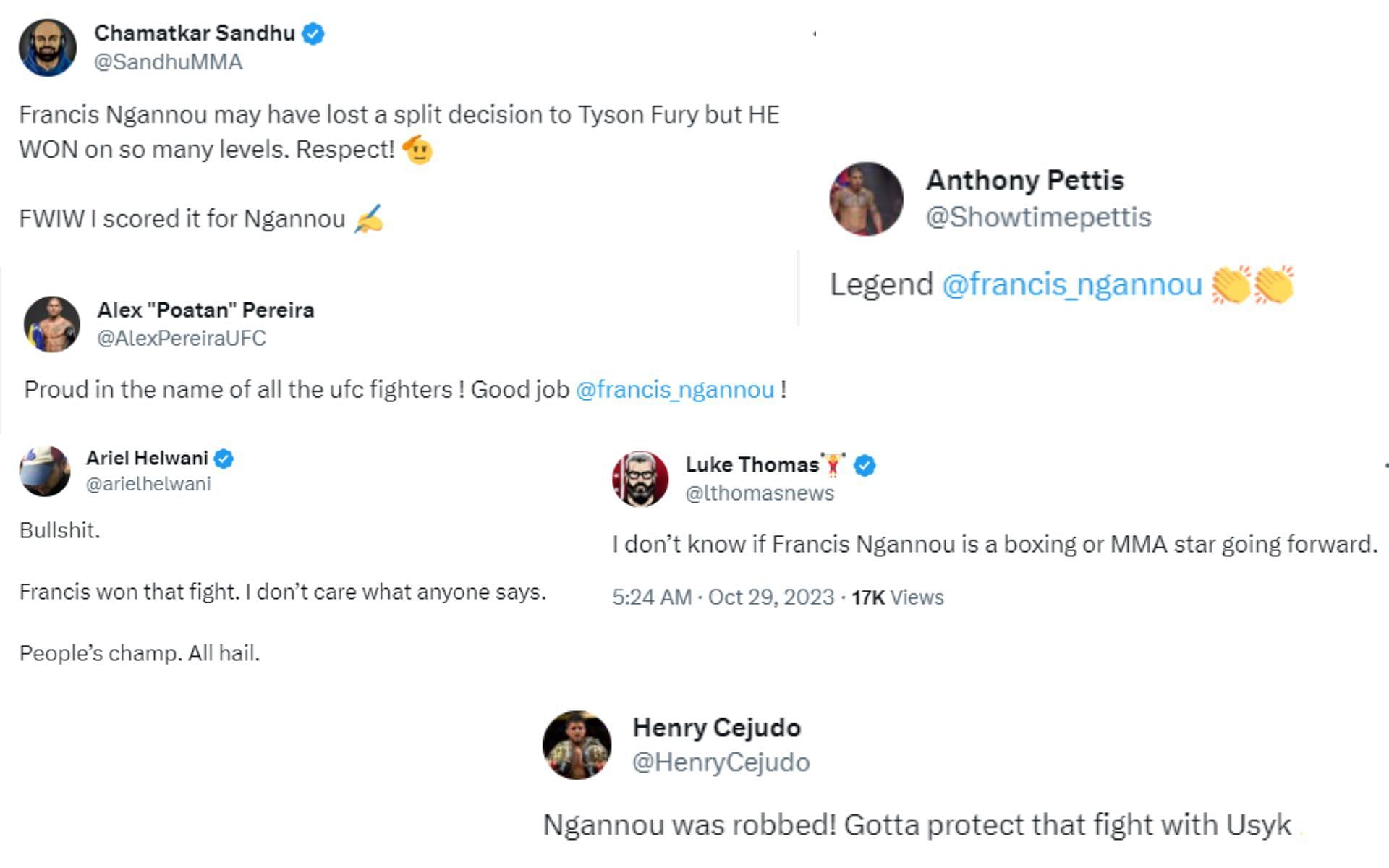 Reactions to Fury vs. Ngannou