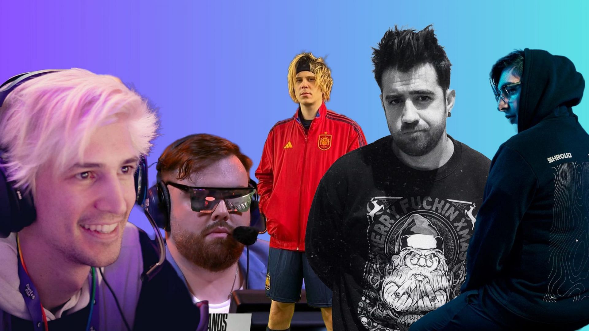 Identifying five Twitch streamers who have more than 5 million subsribers on YouTube (Image via Sportskeeda)